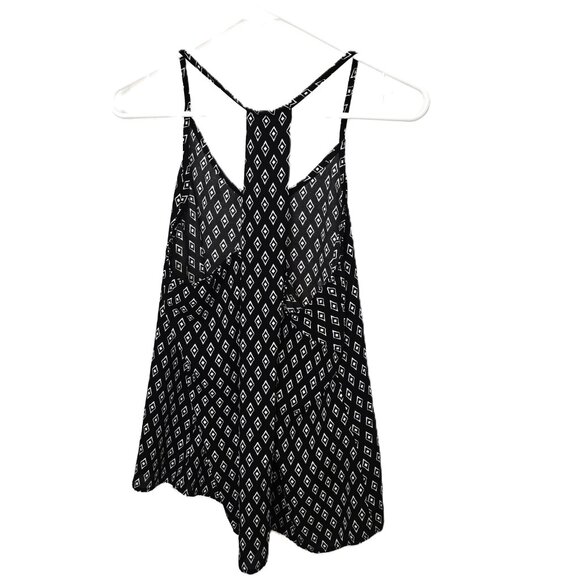 Studio Y Black White Tank Top Diamond Size Medium - Picture 2 of 5